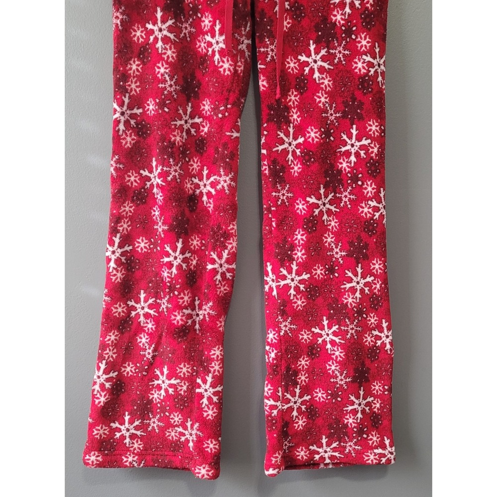 George‎ Women's Red/White Super Soft Pajama Snowflakes Pants Size Medium - Picture 4 of 8
